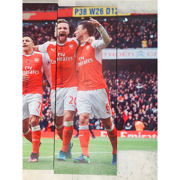 ARSENAL Fútbol Club AFC Goal Celebration 4-Piece Canvas Wrap TOTTENHAM 2016 EUC - Picture 6 of 12